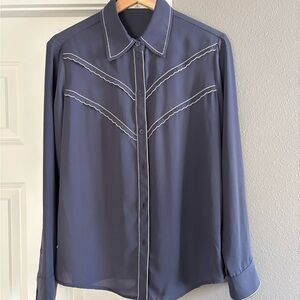 BABATON × ARITZIA Jonah Blouse Button-up Western Shirt purple